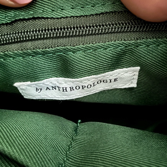 Anthropologie Green Inez Woven Faux Leather Bag - Picture 5 of 8